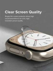 3片装超高清水凝胶膜，兼容 9/4/5/6/10/3/2/11代 Ultra（40mm/44mm/42mm/46mm/49mm）和7/8代（41mm/45mm），手表屏幕保护膜，软膜材质，非玻璃材质。 - 無色 - 查看 10