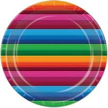 Beistle Italian Red White And Green Paper Plates - Fiesta Plates - View 1