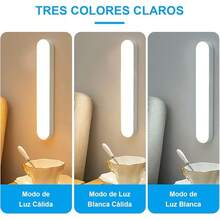 EstiloLuz De Armario LED, Luz LED Recargable TáCtil Recargables Por USB De 3 Colores Para Luces De Dormitorio De Estudiantes, Oficina En Casa,IluminacióN De Banco De Trabajo (2 Piezas)VersióN Mejorada - 2 Piezas - Ver 4