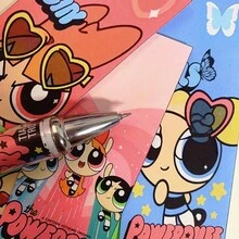 4支装飞天小女警圆珠笔，笔身印有可爱的卡通人物图案。按压式出笔机制，是派对礼品、办公用品和学校奖励的理想之选。 - 彩色 - 查看 3