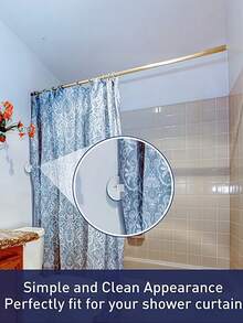 1/2/4pcs Shower Curtain Clips - Adhesive Hooks, Firm Grip, Anti-Slip & Wear-Resistant, Protect Curtain Fabric, Easy To Use, Essential Bathroom Accessory, Durable Curtain Holders - Multicolor - View 6