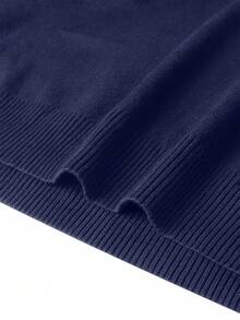 Áo len nam dài tay cổ kéo nửa đầu GRDR, kiểu dáng thường ngày, đa năng. - Màu xanh hải quân - Xem 4