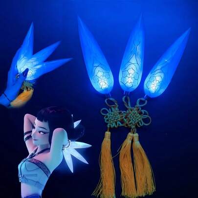 1/3pcs KPOP Witch Hunt Themed Luminous Props, 3D Printed Glow-In-The-Dark KPOP Throwing Knives, Zoey's Daggers Prop, Christmas Party Gifts, Birthday Gifts, Cosplay Props (Tassel Style Random)