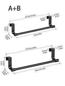OBOVAY Stainless Steel Towel Rack, Multi-Function Single Door Bathroom Kitchen Cabinet Towel & Rag Holder, No Drilling Required - Multicolor - View 12