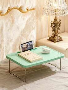 Foldable Portable Compact Table, Lightweight Plastic Multifunctional Table, Apartment, Home Desk, Suitable For Bedroom, Office, Camping And Travel-Space-Saving Design Without Assembly, Multi-Color Optional, Modern And Simple Style, Ideal Gift Compatible With Notebook Computers, Books And Snacks. - Multicolor - View 9