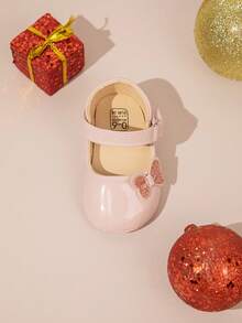 Elegant Mary Jane Princess Shoes For Baby Girls, Cute Bow Soft Bottom Comfortable Flat Shoes, Suitable For Parties, Festivals