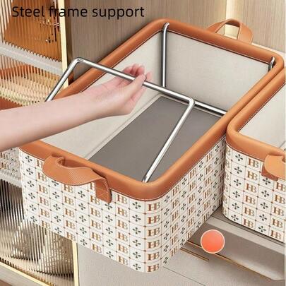 Scatola portaoggetti per vestiti e giocattoli, armadio domestico, cesto di organizzazione e conservazione di vestiti e pantaloni in tessuto a strati, pieghevole e portatile