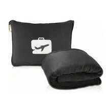 Travel Blanket And Pillow - Ultra-Soft, Compact & Lightweight, 65x40 Inches, With Carrying Bag, Luggage Cover & Backpack Clip For Airplane Comfort - 灰色 - 查看 3