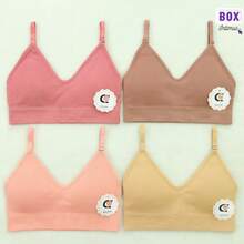 Set Of Up To 3 Women's Ribbed Tank Tops, Comfortable, Assorted And Delicate Colors, Wireless, Removable Padding - Multicolor - Ver 2