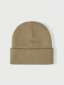 1pc Y2K Style Fashionable Versatile Oversized 360 Needle Flat Knit Beanie Hat, Suitable For Street, Party, Autumn/Winter Outdoor - Knitted Hat - View 24