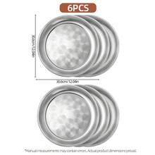 1/6件装加厚不锈钢盘，蛋糕甜点盘 - 可重复使用，可用洗碗机清洗，非常适合露营、户外野餐、房车和居家使用，斋月用品，蛋糕甜点盘，零食水果盘，沙拉盘，多功能餐盘，父亲节礼物 - - - 查看 7