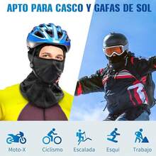 Pasamontañas transpirable, calentador de cuello de invierno, pasamontañas de una sola capa con protección, transpirable, a prueba de viento, para motocicleta, camping y senderismo, unisex - Camuflaje negro - Ver 11
