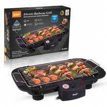 Parrilla eléctrica de alta potencia para uso doméstico: potencia potente de 2000 W, equipada con una parrilla duradera y de alta calidad, disfrute de la diversión de la barbacoa familiar. - Negro - Ver 7