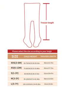 1PAIR Thick Thermal Lined Tights For Girls, Baby Toddler Tights Socks, Newborn Solid Color Opaque Leggings, Winter