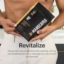 AFRT MANSCAPED® Crop Mop® On-The-Go Individually Wrapped Ball Wipes Anti-Chafing Male Hygiene Body Wipes Cleaning Wipe Designed For The Male Groin Area With Refreshing And Cooling Aloe Vera 15 Pack - 如圖 - 查看 6