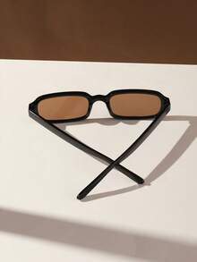 1 Stück Damen Rechteckige Rahmen Modebrillen, Vintage Sternenmuster Y2K Brillen perfekt für den täglichen Gebrauch und Outdoor-Aktivitäten - Verschiedenfarbig - Übersicht 5