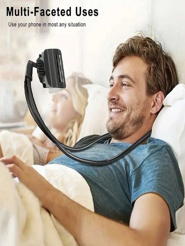 1 pieza Soporte de teléfono móvil de escritorio casual, soporte de cuello general perezoso, creativo y portátil para automóvil, selfie y viaje