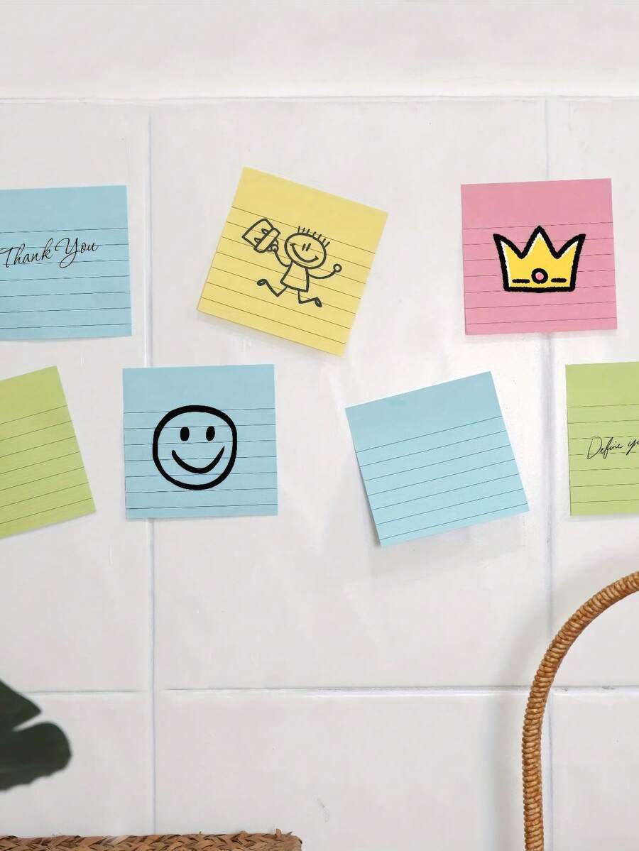 200 Convenient And Practical Small Mixed Color Sticky Notes, Easy To Store And Carry, Suitable For Daily Learning And Classroom Recording Use - 彩色 - 查看 1