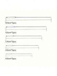 25 件大眼针，手工缝纫，各种尺寸，缝纫针，针，手工缝纫绣花针，大眼缝纫