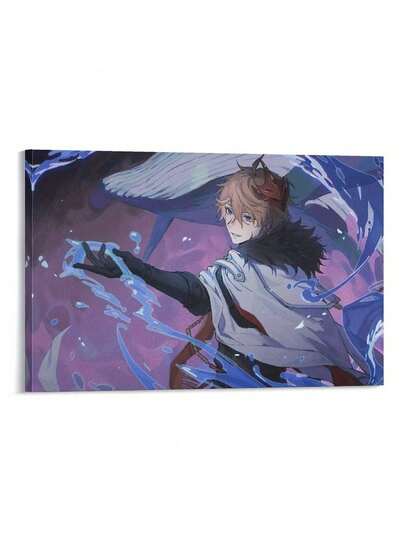 Childe Genshins Impact Tartaglia Poster, Canvas Wall Art Print, Decorative Room Posters, Home Decor, Photo Painting Artwork. Canvas Poster Bedroom Decor Sports Landscape Office Room Decor Gift