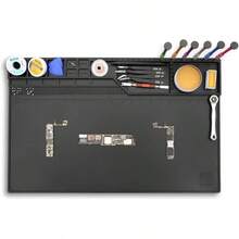 Htm-203 - Alfombrilla magnética para reparación de trabajo, resistente al calor, gran silicona para soldar y extender el área de trabajo para soldadura, electrónica, reparación de ordenadores, etc - HTM-203 - Ver 13