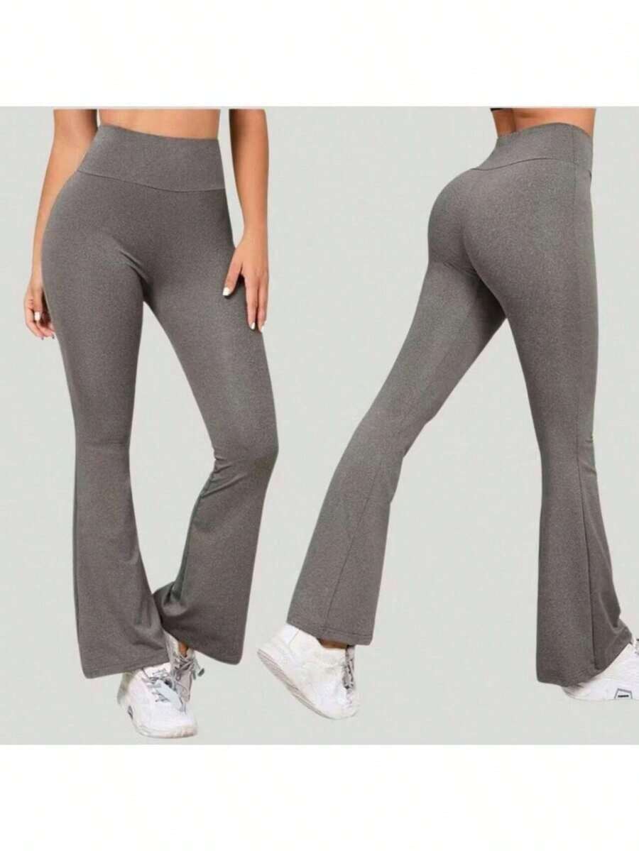 Flare Strap Ballerina Style, Thick Fabric, High Waist, In Premium Polyester Spandex, Comfortable With Wolfox. - 灰色 - 查看 1