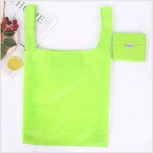 Bolsa de compras Bolsa ecológica Bolsa de almacenamiento Hombro Bolsas de comestibles Bolsas de de hombro Bolsas de tienda de supermercado plegables reutilizables - verde claro - Ver 8