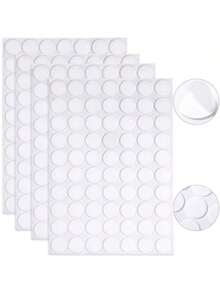 280 Pcs Double Sided Sticky Stickers Removable Round Putty Sticky Tack No Trace Sticky Putty Waterproof Small Stickers Festival Decoration 20mm 280 - Trong sáng - Xem 1
