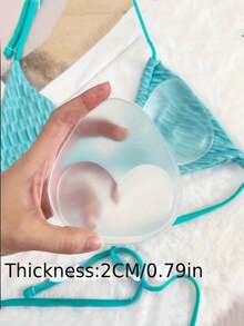 一对可重复使用的硅胶胸垫，隐形提拉，提升胸部，使小胸看起来更大。适用于泳衣和内衣，柔软加厚衬垫，增强提拉效果，适合搭配比基尼、婚纱、连衣裙和吊带背心。 - 彩色 - 查看 5