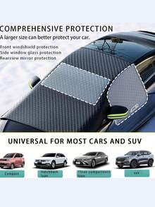 1pc Portable Foldable Windshield Sun Shade, Car Windshield Sun Visor, Effective UV Protection, Heat Insulation, Fits Most Vehicles, Easy Storage, Provides Heat & Weather Protection - Portable Design, Easy Installation & Removal, Outdoor Sun Shade & Snow Blocker - Multicolor - View 5