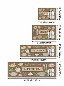 DAJIANG 1 件加厚绒面门垫，厨房地毯，底部防滑，简约ins风舒适垫，玄关地毯，厨房地垫，可机洗，易于清洁，节日家居装饰，房间装饰，秋季，冬季，卧室，感恩节，圣诞节 - 彩色 - 查看 3