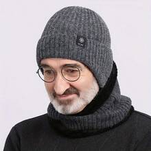 男士通用套头帽，保暖护耳骑行帽，适合户外活动和假日活动，冬季配件，御寒装备，舒适头饰，贴合头部，面料柔软，多功能配件，护耳器，适合假日爱好者、户外爱好者，带耳罩的冬季帽子。 - 彩色 - 查看 6