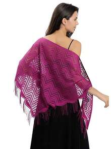 New Lightweight Hollow-Out Lace Knitted Triangle Scarf, Thin Shawlcover Upn For Summer, Sun Protection, Air Conditioning, Dates, Parties, Weddings, Geometric Pattern Fabric, Spring/Summer/Autumn