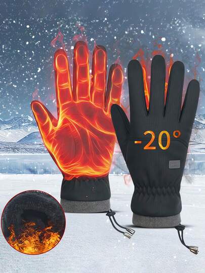 Guantes de esquí de invierno para deportes al aire libre, guantes térmicos y cálidos con pantalla táctil, impermeables y a prueba de viento, gruesos para nieve, para hombres y mujeres para clima frío, esquí, running, conducción, senderismo, snowboard, accesorios esenciales