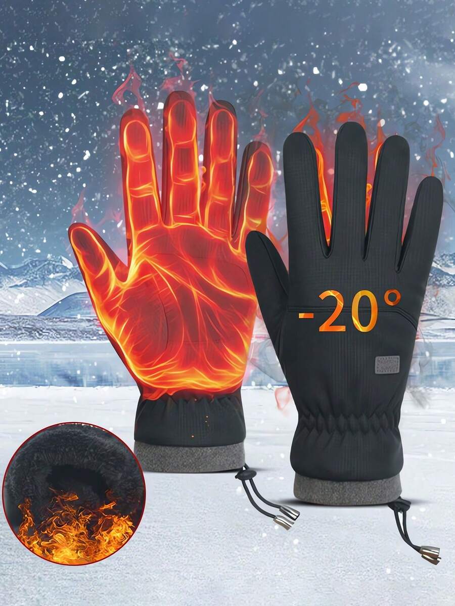 Winter Ski Gloves, Outdoor Cycling Gloves, Warm Touchscreen Gloves, Waterproof Windproof Thick Snow Gloves For Men And Women, Suitable For Cold Weather Skiing, Running, Driving, Hiking, Snowboarding - Multicolor - View 1