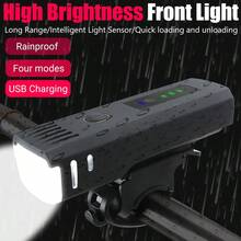 1pc Multi-Functional Bicycle Headlight - Four Modes Intelligent Light Sensing Illumination System - Professional Cycling Light - Waterproof - Suitable For Outdoor Camping And Home Emergency Lighting