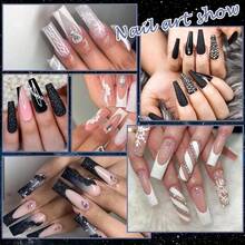 10克 0.2毫米 白色美甲闪粉，全息超细0.2毫米糖霜美甲闪粉，糖霜粉，PET薄片，仙女闪耀美甲装饰，法式美甲糖霜闪粉美甲 - 白色 - 查看 6