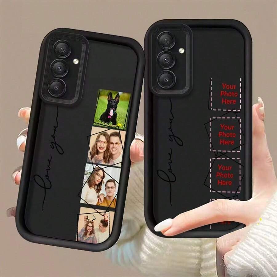 Ốp lưng điện thoại silicon ghép hình 4 ảnh tùy chỉnh kèm chữ, tương thích với iPhone XR, 11, 13, 14, 15, 16 và 17 Pro Max. Thiết kế trong suốt, thời trang, sống động, dễ thương và tối giản, hoàn toàn phù hợp với điện thoại của bạn. Một món quà độc đáo, cá nhân hóa dành tặng bạn bè, bạn gái và mẹ. Một món quà dành tặng người thân yêu, Ngày lễ tình nhân, cha mẹ, sinh nhật, Giáng sinh, Halloween và bạn gái của bạn. - màu đen - Xem 1