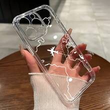 Cartoon White Shadow Airplane World Tour Phone Case Suitable For Apple For Iphone 16/XR/11/12/13/14/15 Plus Pro Max/Plus And Other Models, Durable, Stain-Resistant, And Fingerprint-Proof. Birthday Gift For A Girlfriend, Boyfriend, Spouse, Friend, Or Even Yourself.Novel And , Suitable For Both Men And Women, Stylish And Elegant, Ideal For Business Gifts.The Best Present~ High Transparency Material - Transparent - White Airplane 1116WC, Cute Phone Case, Funny Phone,Suitable For IPhone 17 Air - 無色 - 查看 1