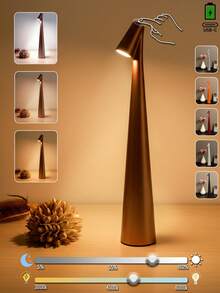 Lampe de bureau sans fil rechargeable - Lampe de bureau LED portable, variation de luminosité à 3 niveaux, longue durée de vie de la batterie, style scandinave moderne, convient pour la table de chevet/chambre à coucher/salon, éclairage de décoration pour bureau à domicile/salle à manger intérieur/extérieur, capacité de 1800/2000 mAh, livraison aléatoire - Multicolore - Voir 1