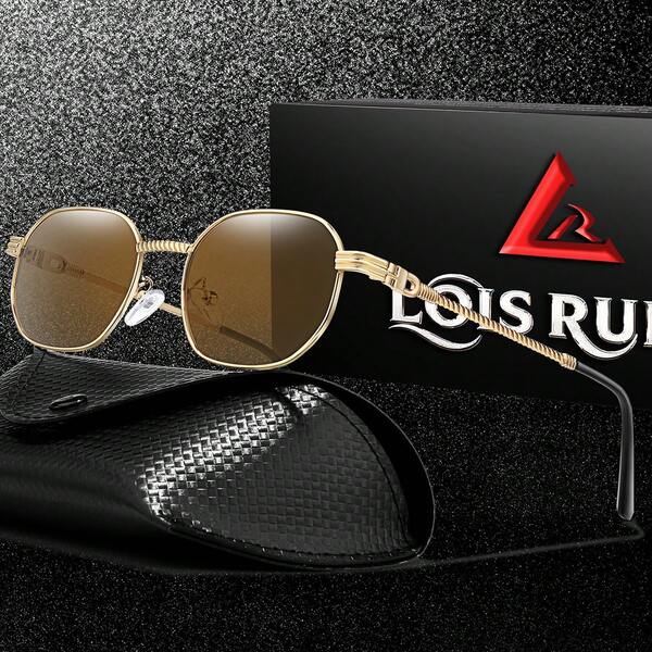 1 Pc Metal Framed Fashionable Glasses, Suitable For Daily Wear, Festival Parties, Shopping, Paired With Glasses Case