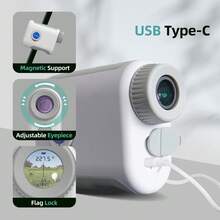 NOHAWK 1090 Yard Golf Rangefinder With Angle Switch, Flag-Lock Vibration, And Slope-Adjusted Distance Function, Equipped With 6X Magnification Monocular, Designed For Golfers - White - View 5