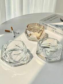 1 个水晶钻石形烟灰缸，奢华装饰品，返校用品 - 彩色 - 查看 3