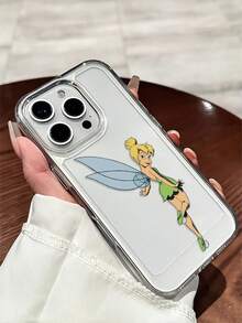 Disney 1 pieza Funda de teléfono transparente de TPU con diseño de dibujos animados y amortiguación de golpes, adecuada como regalo de vacaciones, compatible con iPhone 13/14/15/16/17 Pro Max
