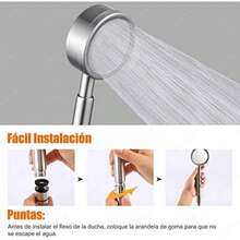 Sendowtek Regadera de Teléfono de Mano, Alcachofa de Ducha de Acero Inoxidable 304 con 1.5m Manguera Flexible de y Soporte de Ducha, Filtro de Algodón Incorporado, Adoptando Conector G 1/2'' - Plata(default) - Tipo 1 - Ver 8