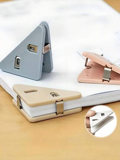 Farbige Dreieck Papier Datei Ordner, Büro Schreibwaren Buch Clip für Prüfungsunterlagen um Kräuseln zu verhindern, Acryl PP Aufbewahrung Dokumentenordner, strapazierfähiger Kunststoff, Mehrzweck und rutschfest, ideal für Büro, Studium, Dokumente und Aufbewahrung