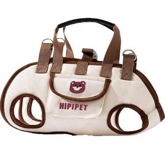 Bärbar väska för små och medelstora hundar, fyrbent väska med en axel, handhållen multifunktionell ryggsäck, väska för husdjur, handhållen ryggsäck med koppel och dubbel axel, hundtillbehör, husdjurstillbehör