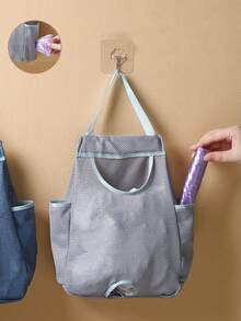 Wandmontierter Gitter-Müllbeutel-Spender, waschbarer Plastiktüten-Halter und Küchenaufbewahrungsorganizer, Küchenaufbewahrung für Müllbeutel, Plastiktüten-Organizer für Einkaufstüten, wandmontierter ausziehbarer Organizer-Aufbewahrung