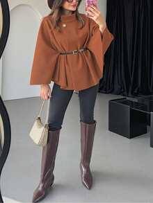 Vestito Donna Invernale in Maglione Collo Alto Vita Alta Maniche Lunghe Abiti Linea a in Maglia Pullover Maglioni Lungo Aderente Autunno Abito Donna Invernale