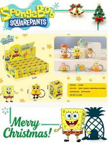 SpongeBob 1pc/2pcs SquarePants 2026 New Edition Angel Blind Box Set - Desktop Car Decoration Doll Collectible Model - Underwater World Cartoon Star Keychain - Detachable Pendant, Perfect For Birthday Parties, And Also The Best Choice For Christmas Stocking Stuffers And Christmas Gifts - Multicolor - View 6